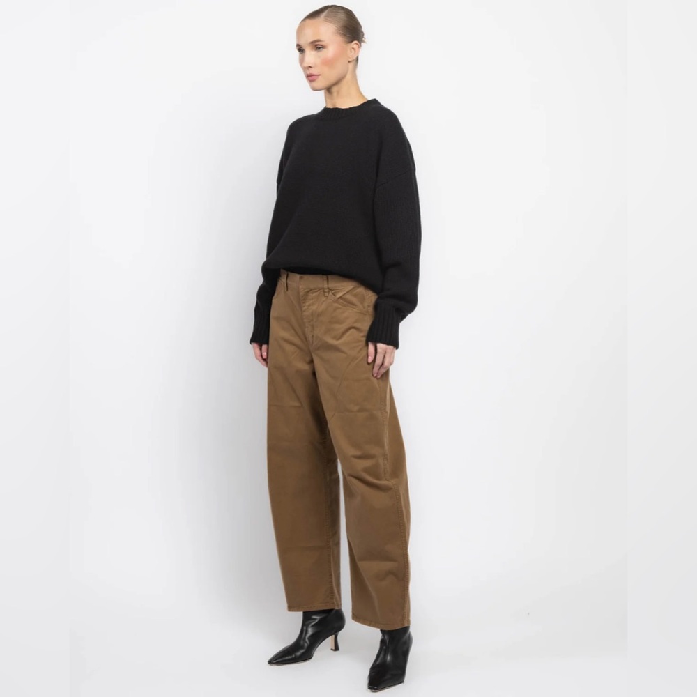 Nili Lotan Tribeca Pant in Coffee Sz 2 Barrel